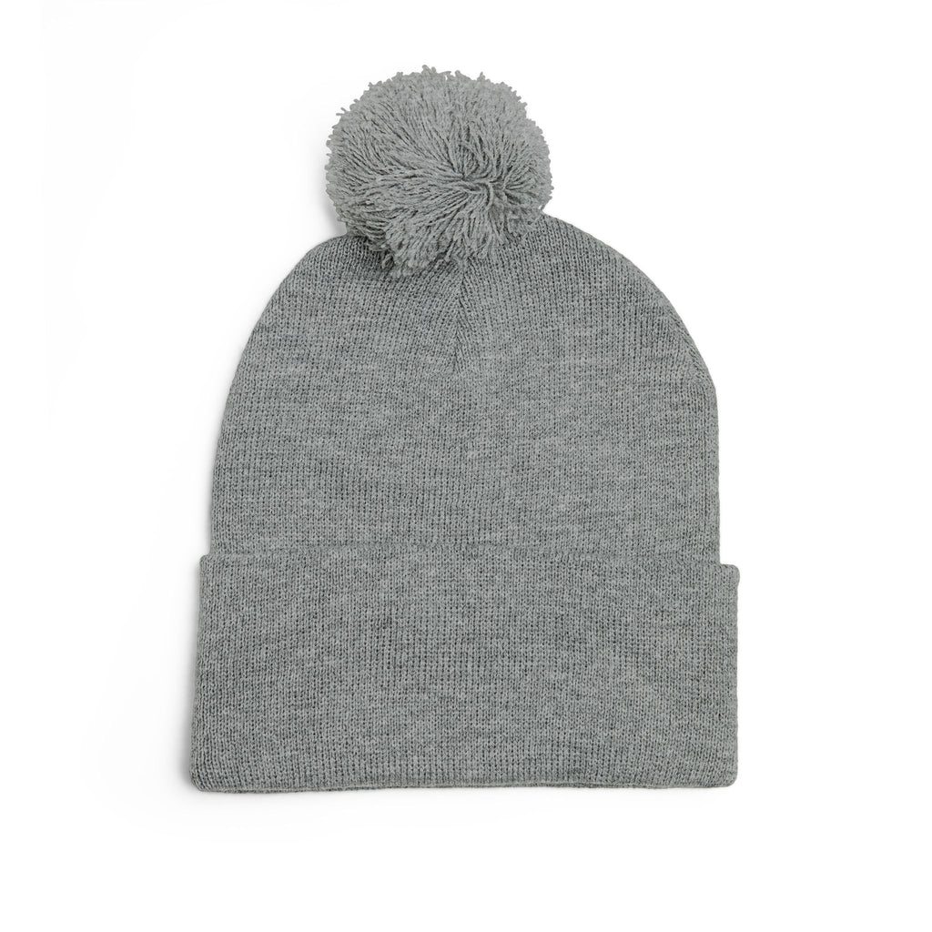Mission 30 Embroidered Pom-Pom Beanie — "Because 40 Is Too Late" Knit Cap
