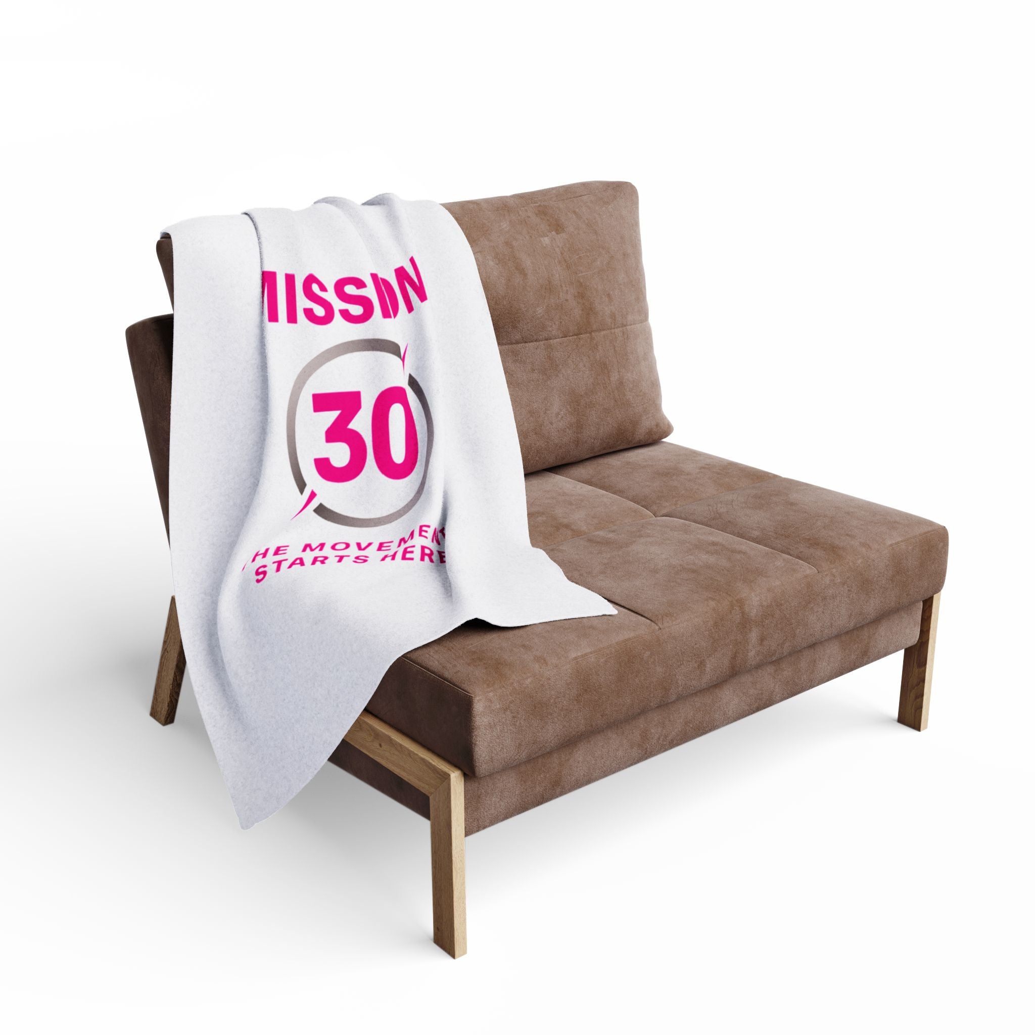 Mission 30 Fleece Blanket — 'The Movement Starts Here' Cozy Throw