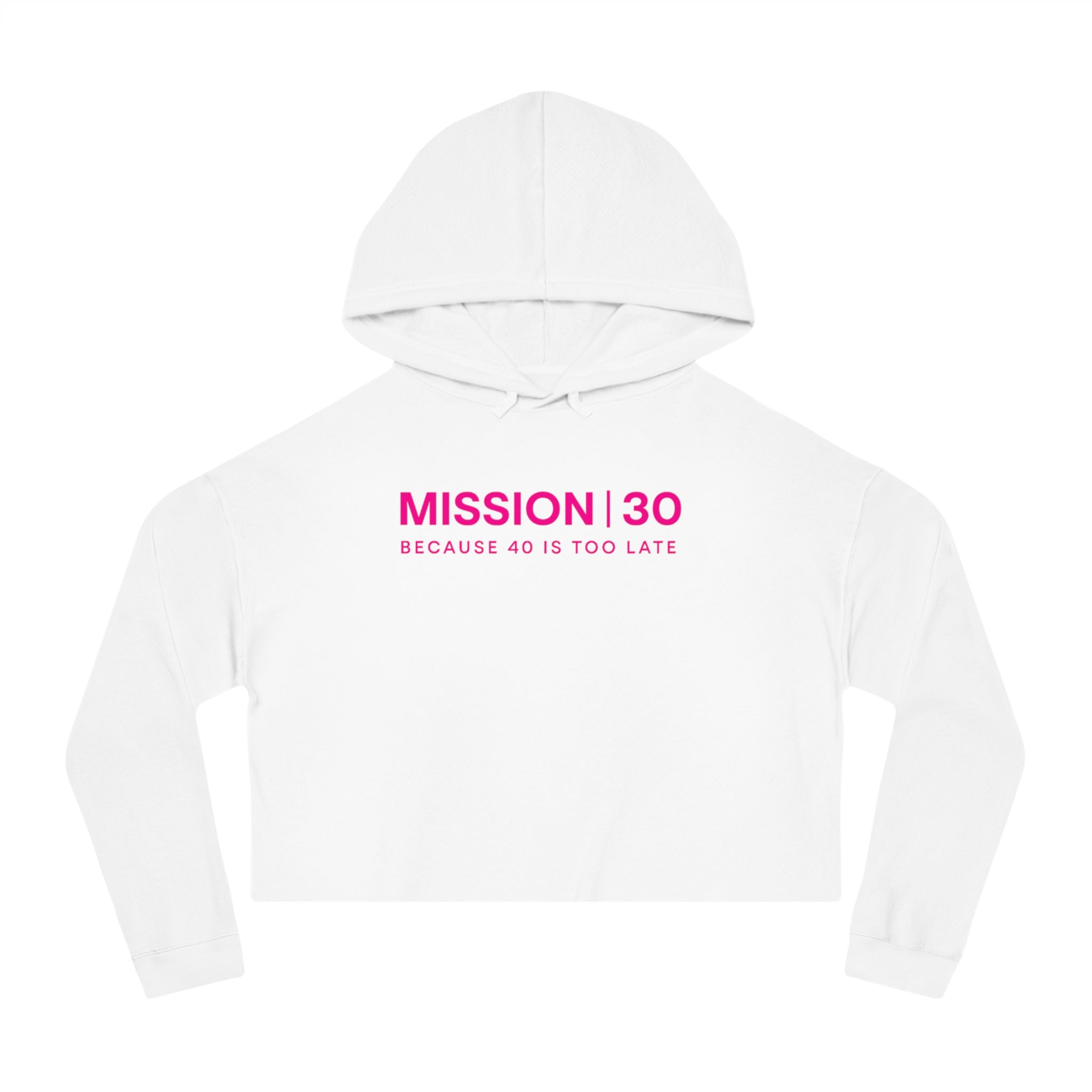 Pink Ribbon Women's Cropped Hoodie - Breast Cancer Awareness Collection