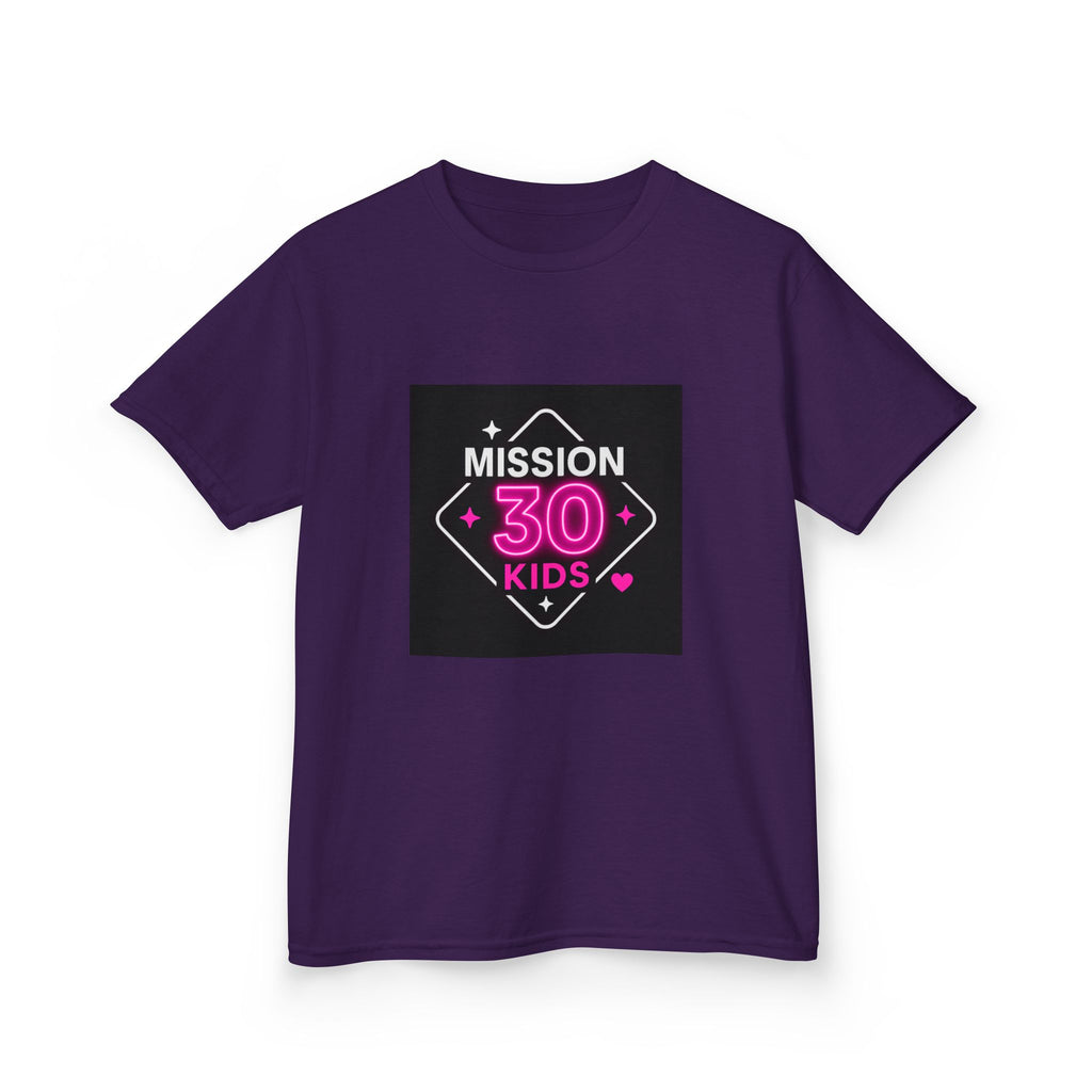 Mission 30 Kids Tee - Fun and Inspiring Heavy Cotton Tee for Children