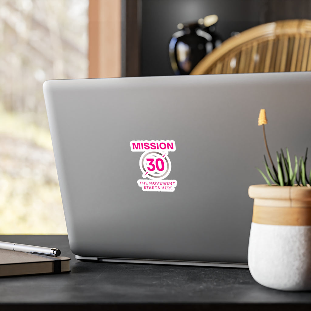 Mission 30 Motivational Vinyl Decals for Personal Growth