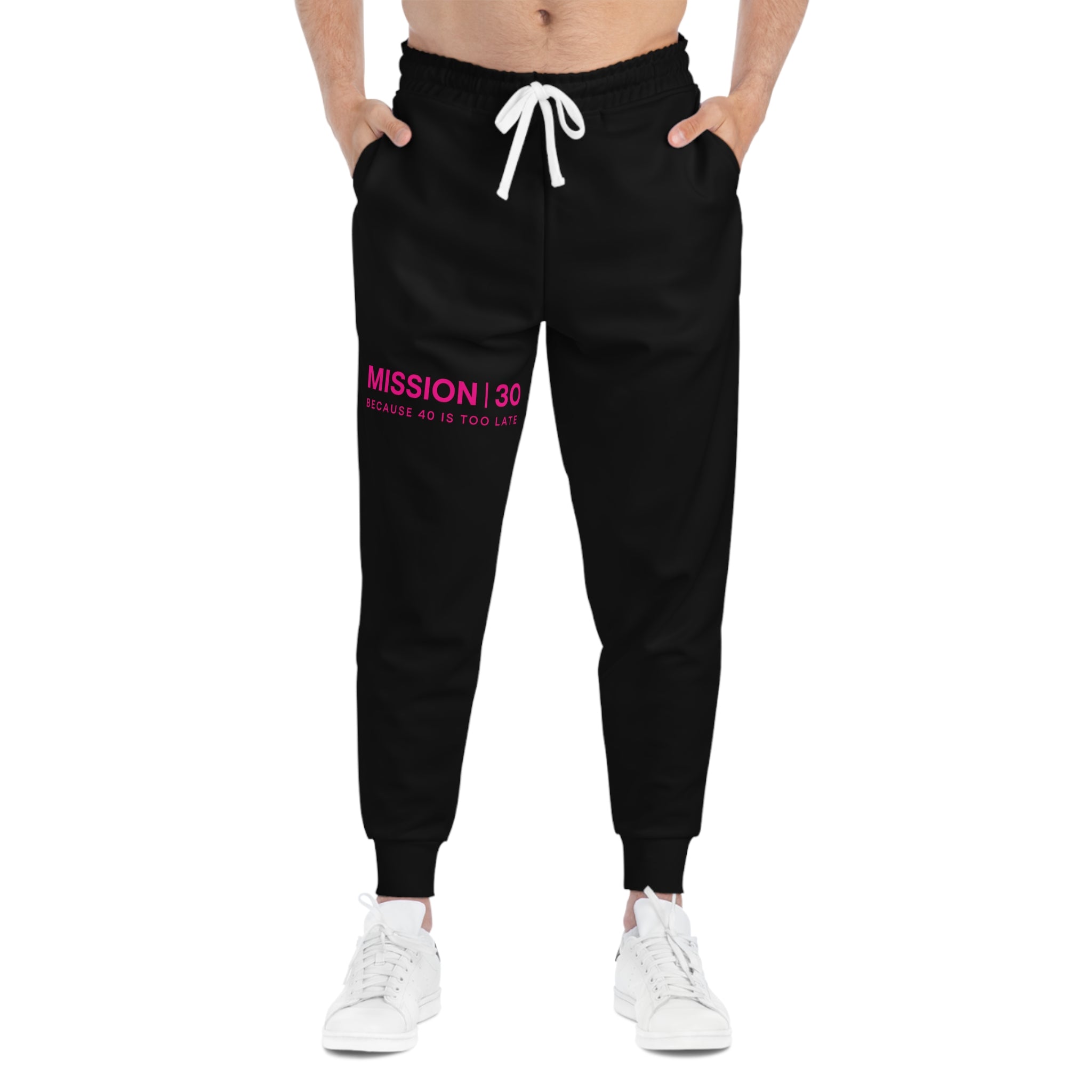 Mission 30 Athletic Joggers — "Because 40 is Too Late" Fitness Sweatpants