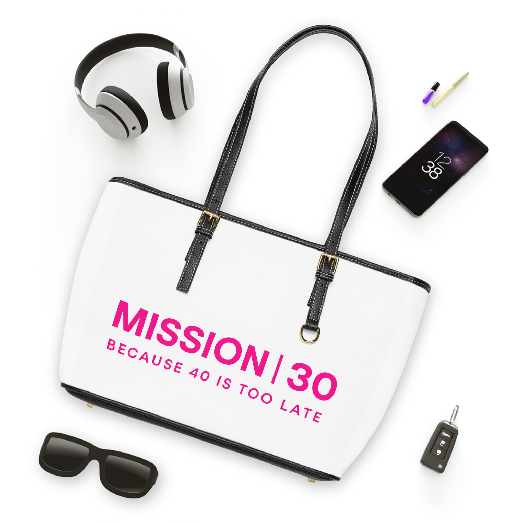 Mission 30 PU Leather Shoulder Bag - Celebrate Milestones in Style