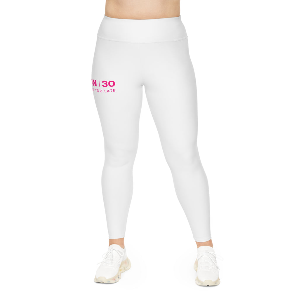 Leggings - Breast Cancer Awareness Supportive Design - Plus Size